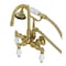 Kingston Brass AE11T7 Wall Mount Clawfoot Tub Faucet, Brushed Brass AE11T7 - alternate 1